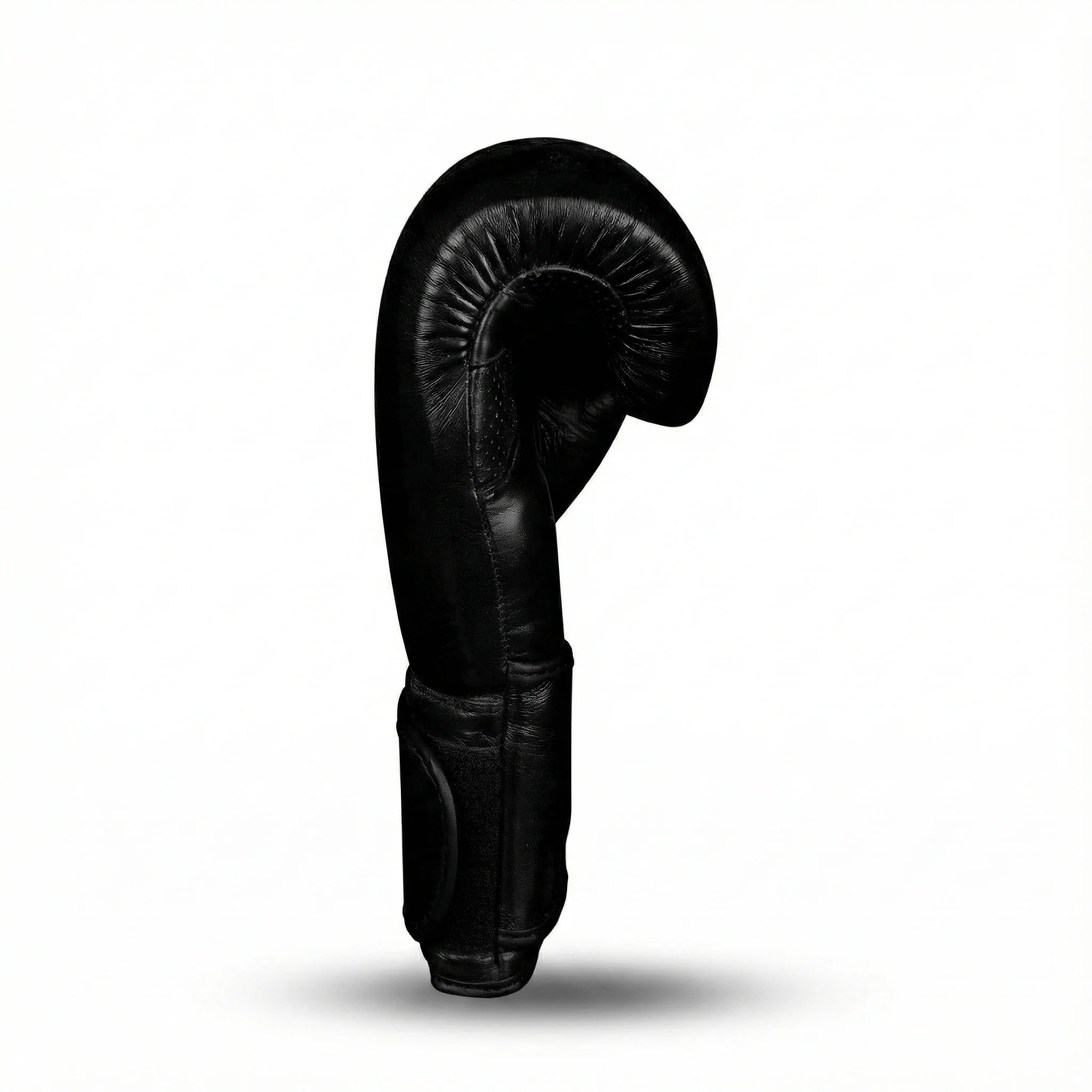 Basic Black Genuine Leather Boxing Gloves - Image 5