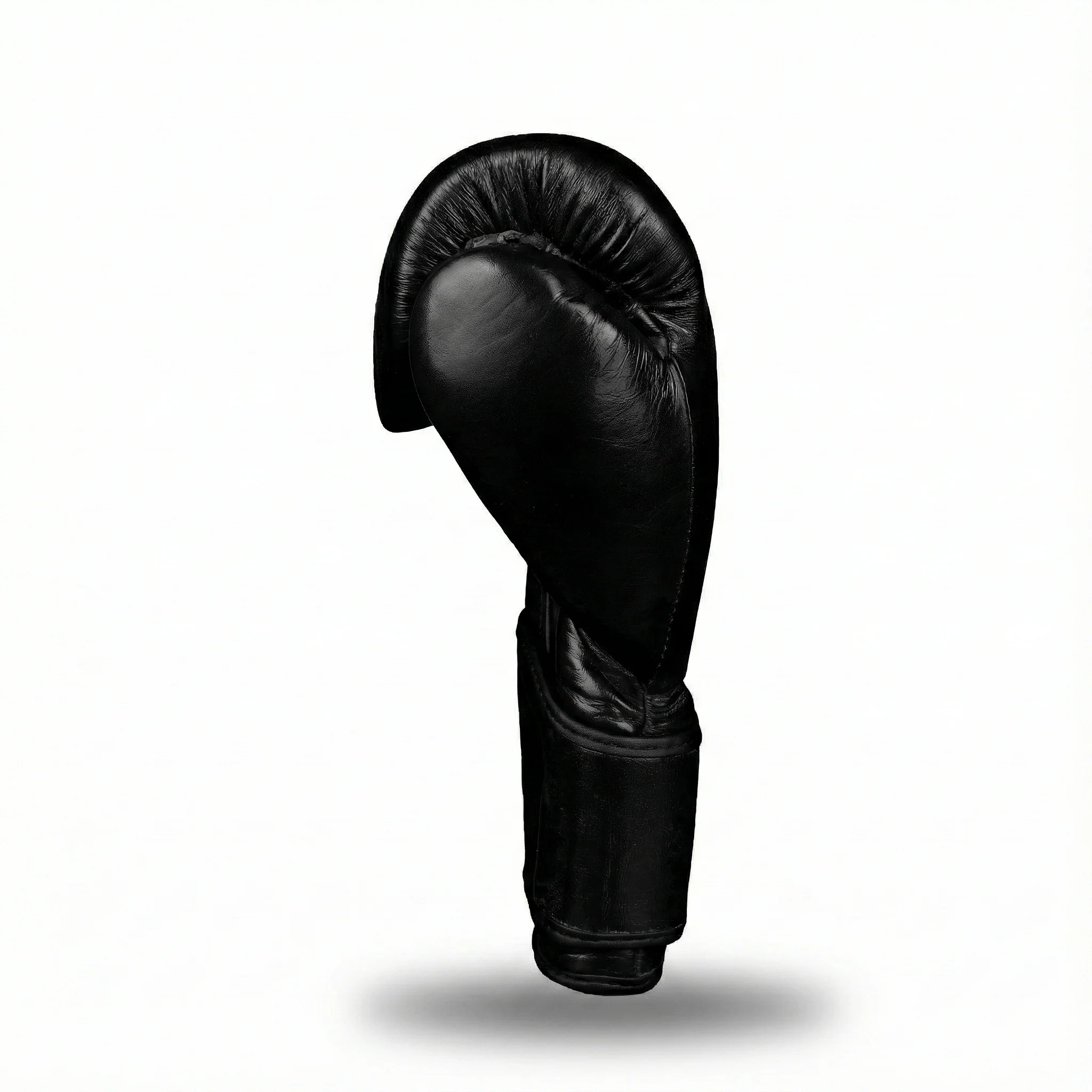 Basic Black Genuine Leather Boxing Gloves - Image 6