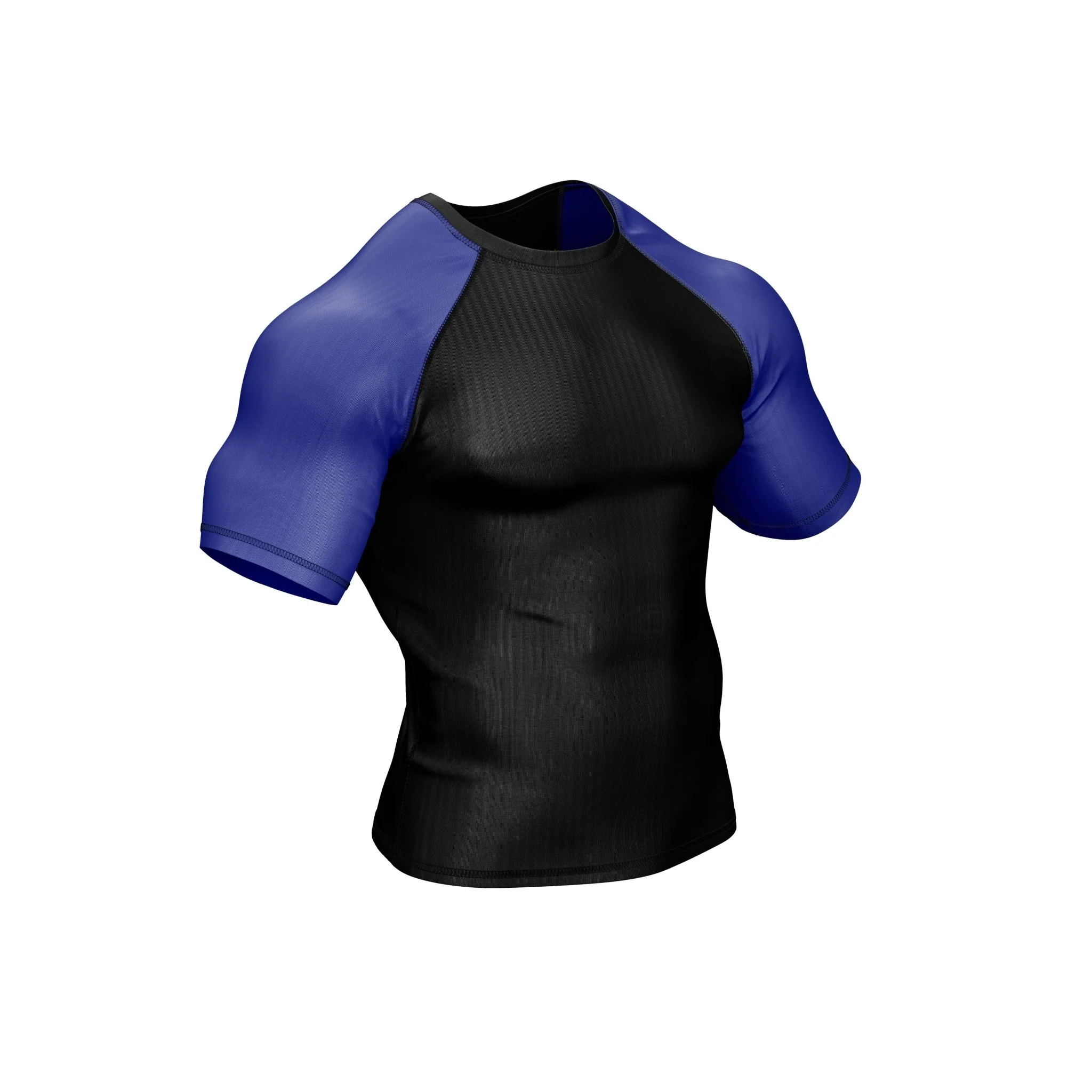 Black with Blue Sleeves Ranked Rashguard - Image 5