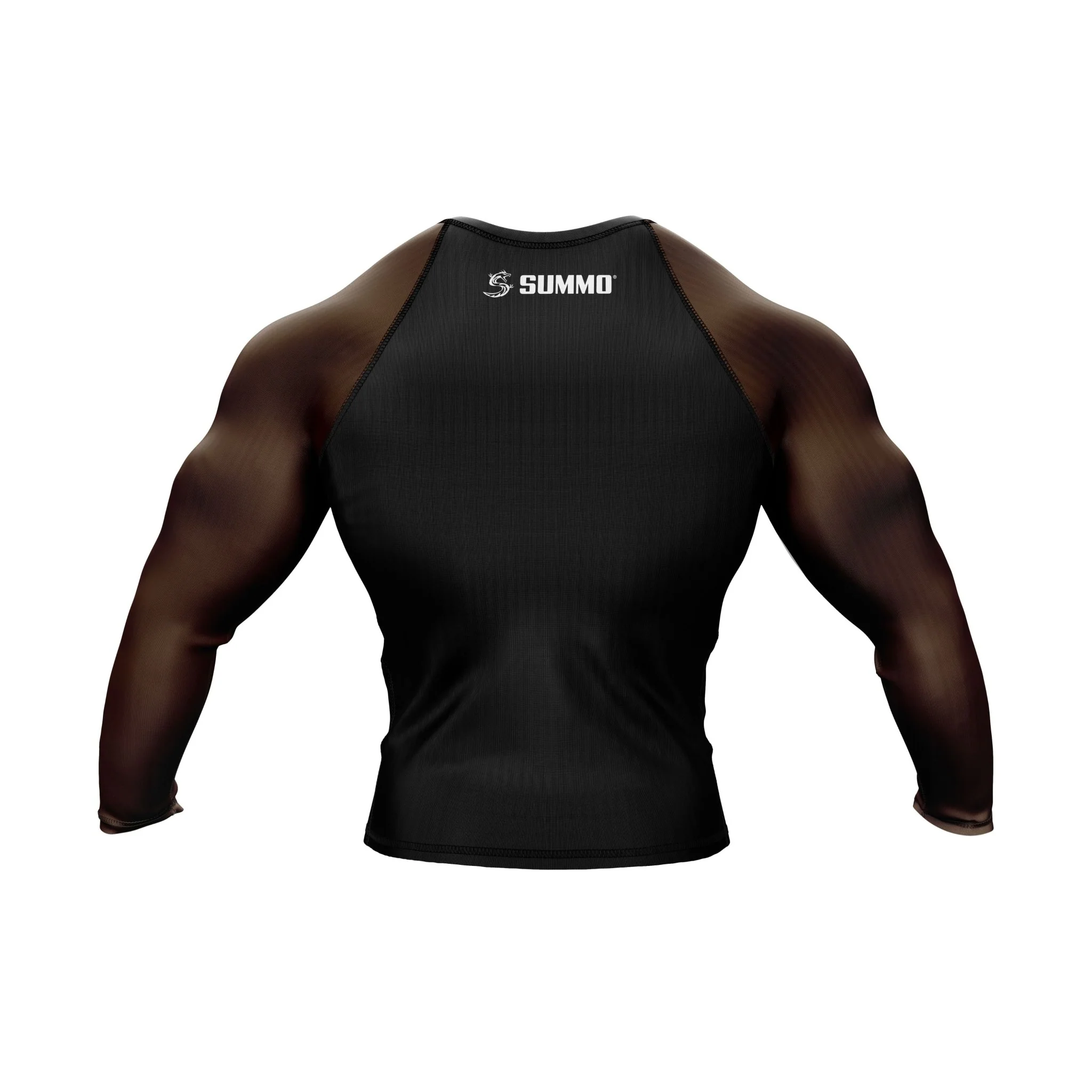 Black with Brown Sleeves Ranked Rashguard - Image 3