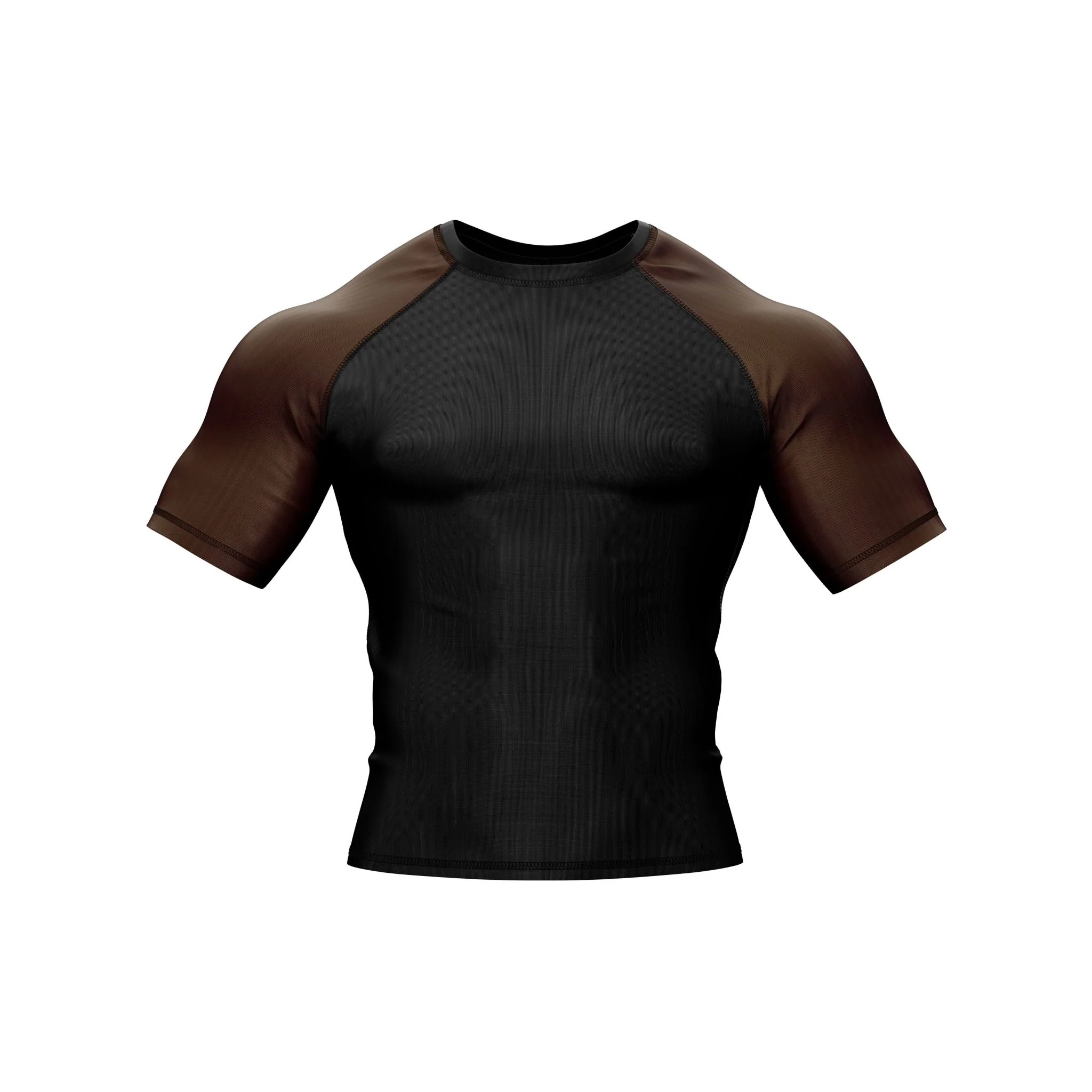 Black with Brown Sleeves Ranked Rashguard - Image 4