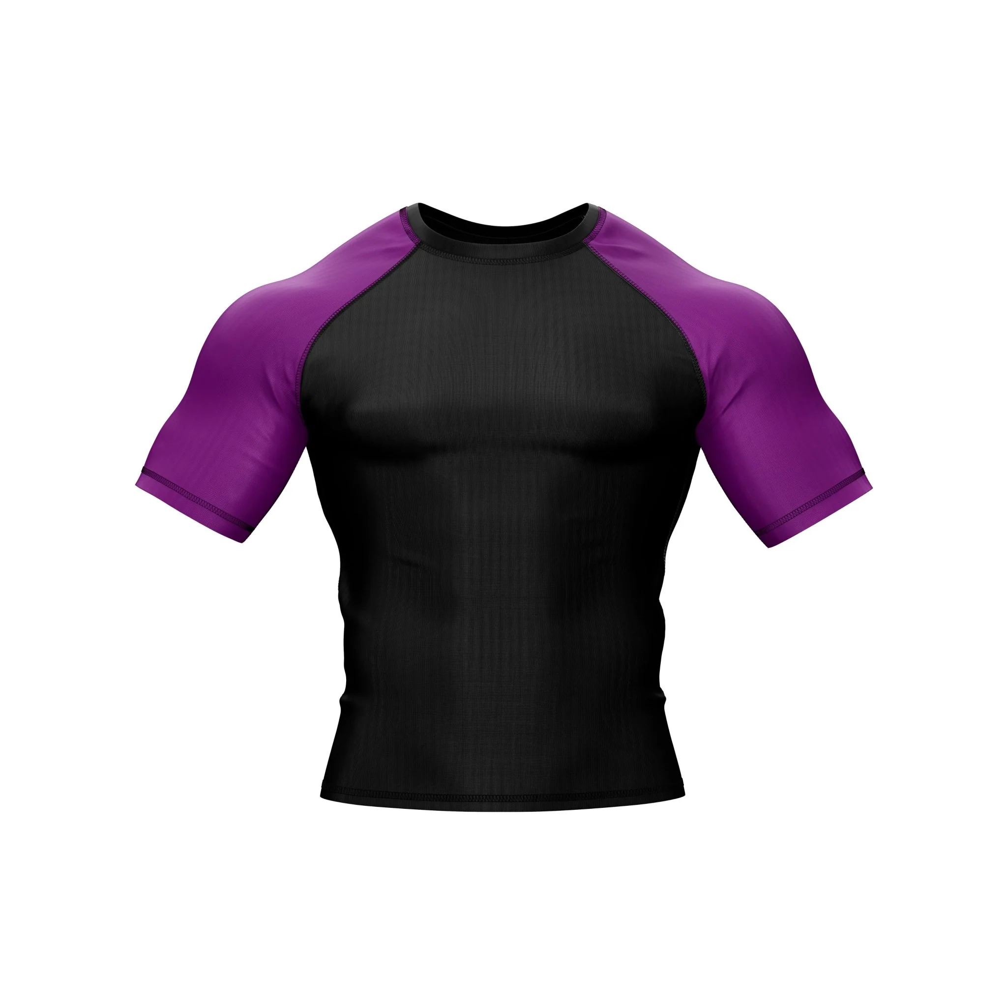 Black with Purple Sleeves Ranked Rashguard - Image 4