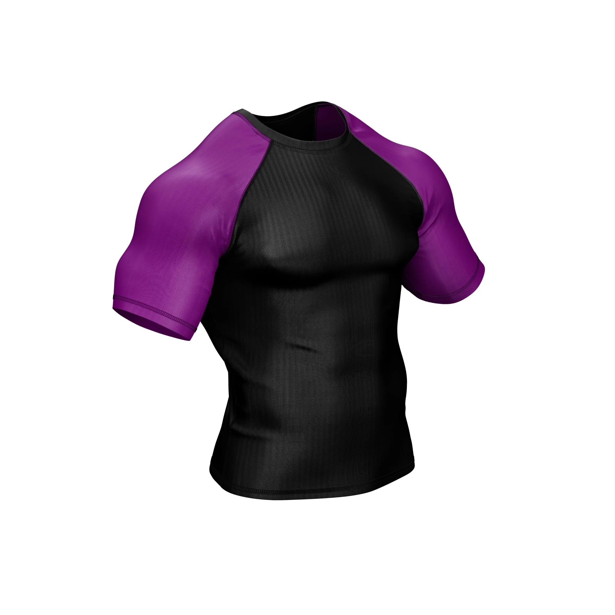 Black with Purple Sleeves Ranked Rashguard - Image 5