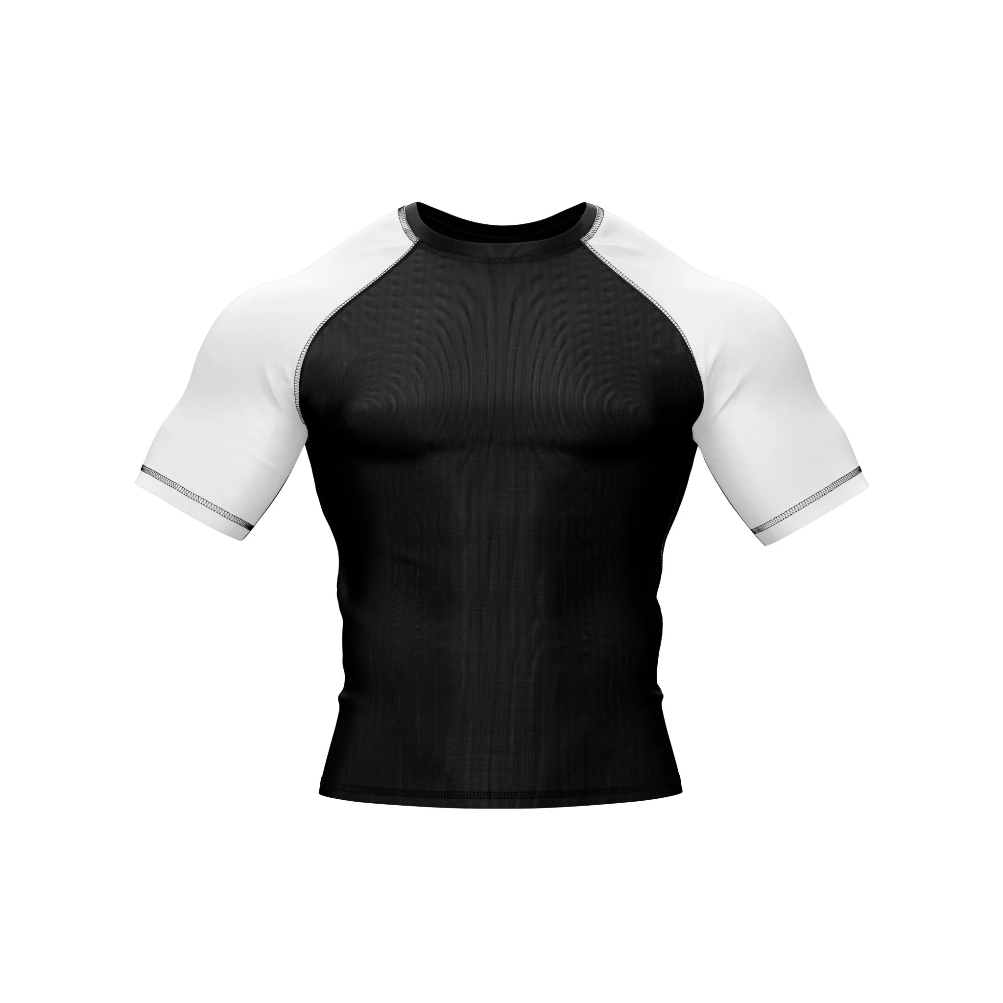 Black with White Sleeves Ranked Rashguard - Image 4