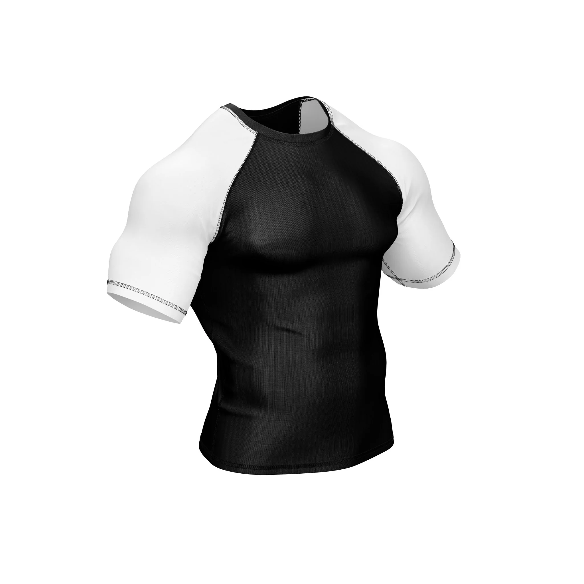 Black with White Sleeves Ranked Rashguard - Image 6