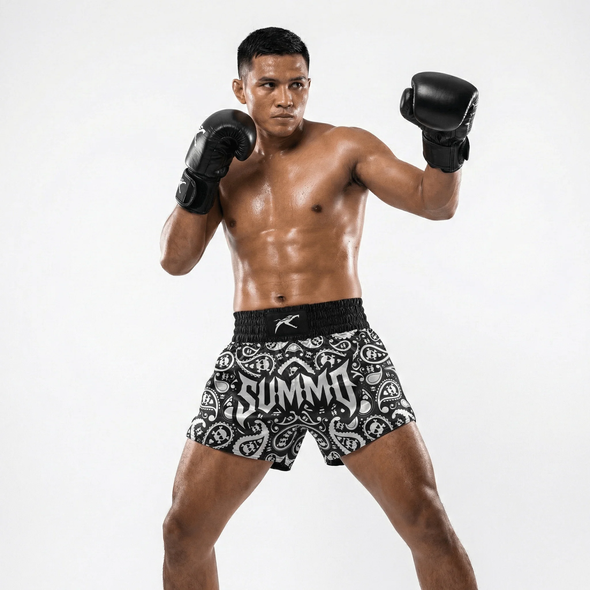 Bone Bandana Muay Thai Shorts - Image 3