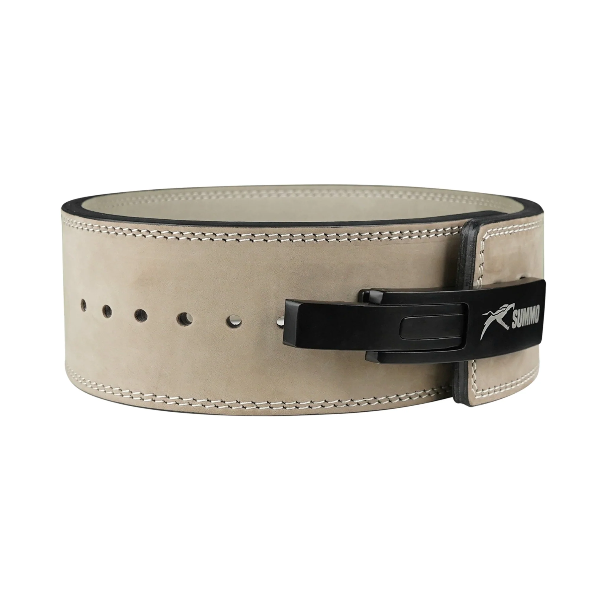 Desert Sand Leather Weight Lifting Belt - Image 3