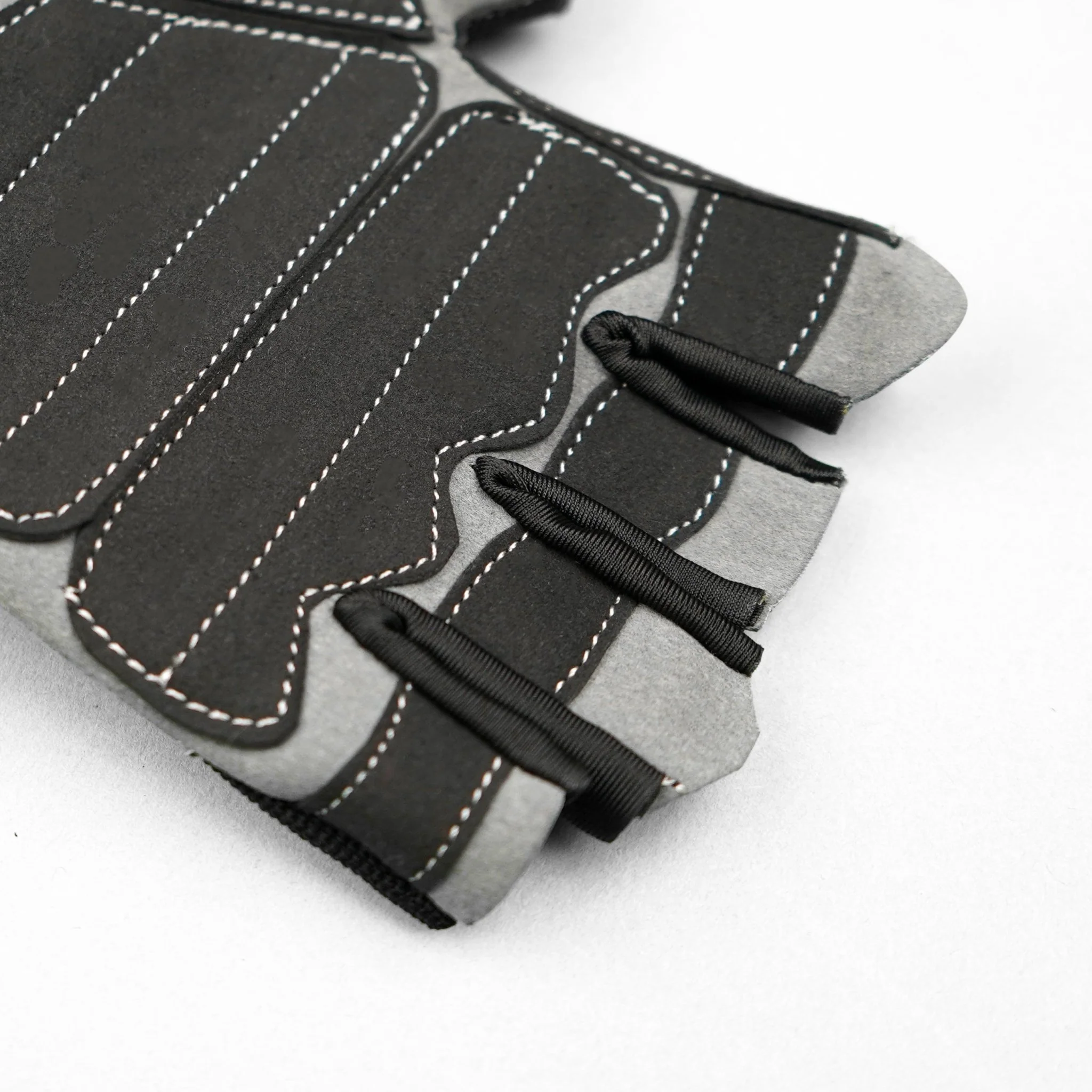 Grey Suede Palm Weightlifting Gym Gloves - Image 5