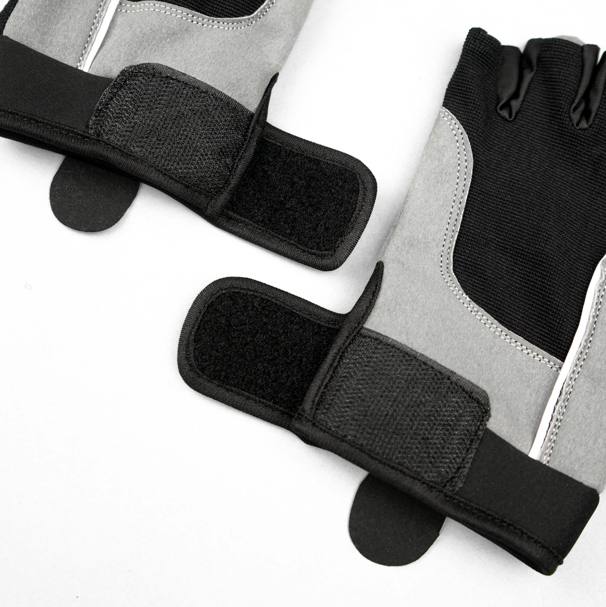 Grey Suede Palm Weightlifting Gym Gloves - Image 6