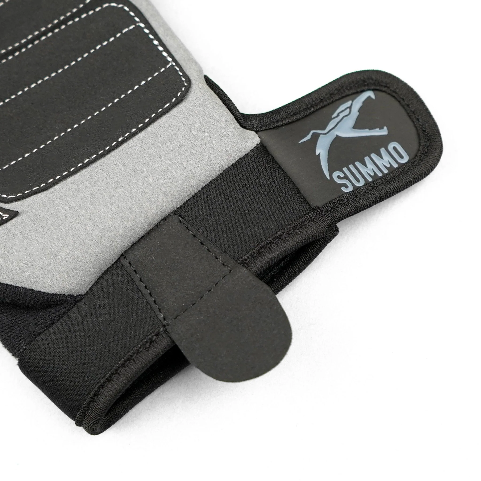 Grey Suede Palm Weightlifting Gym Gloves - Image 7