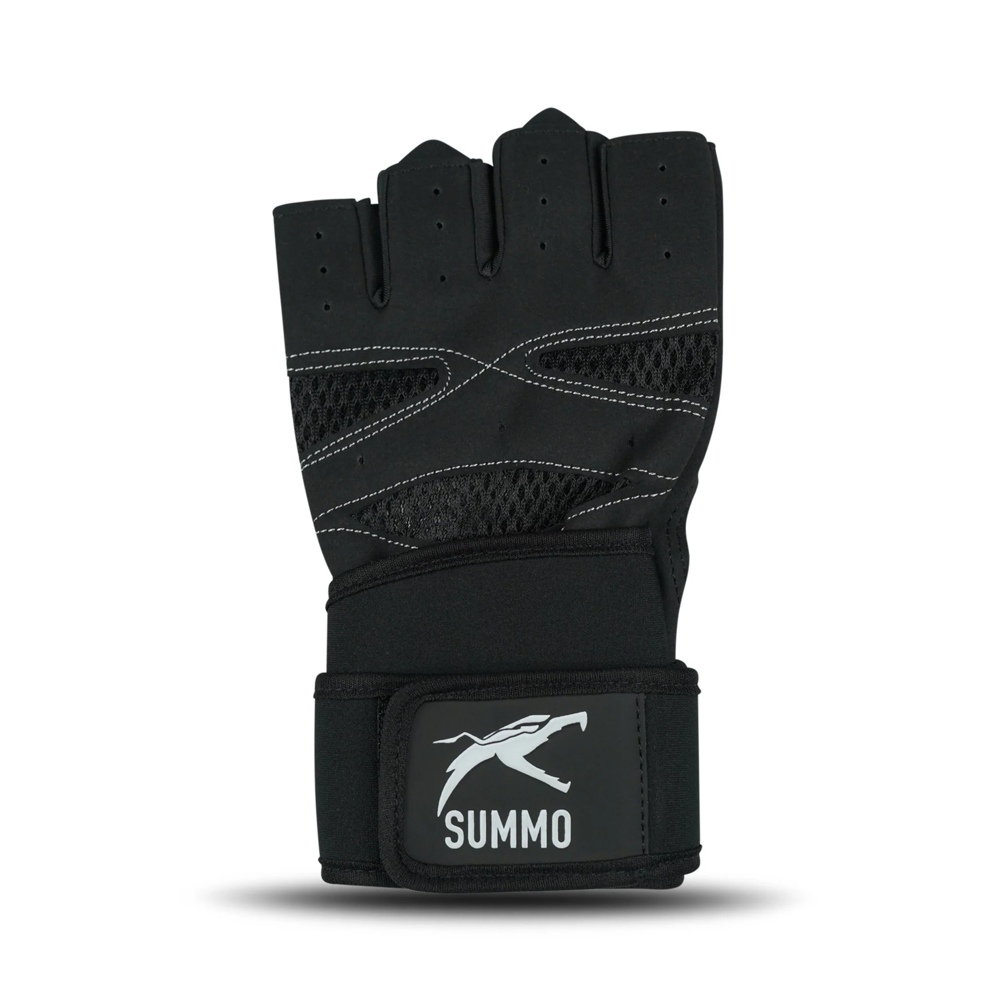 Hex-Grip Vented Black Weightlifting Gloves - Image 4