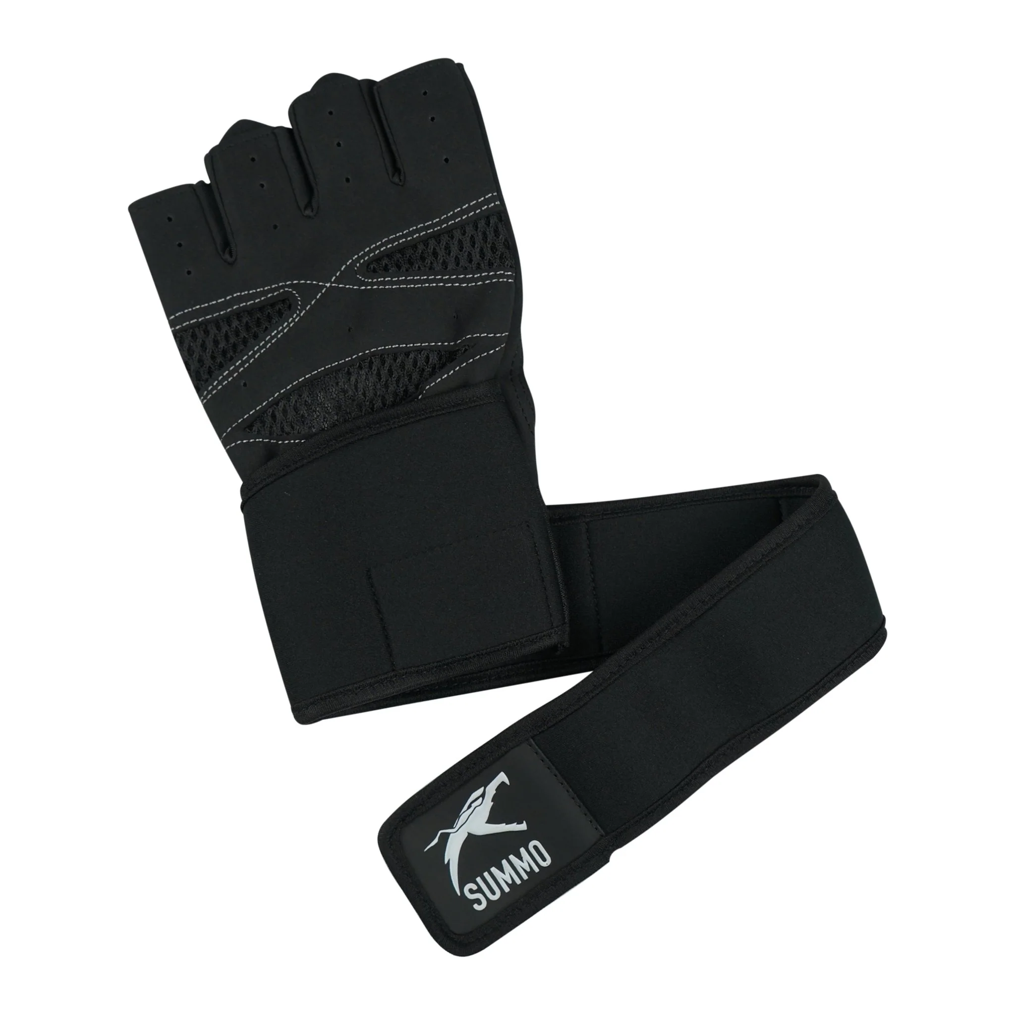 Hex-Grip Vented Black Weightlifting Gloves - Image 5