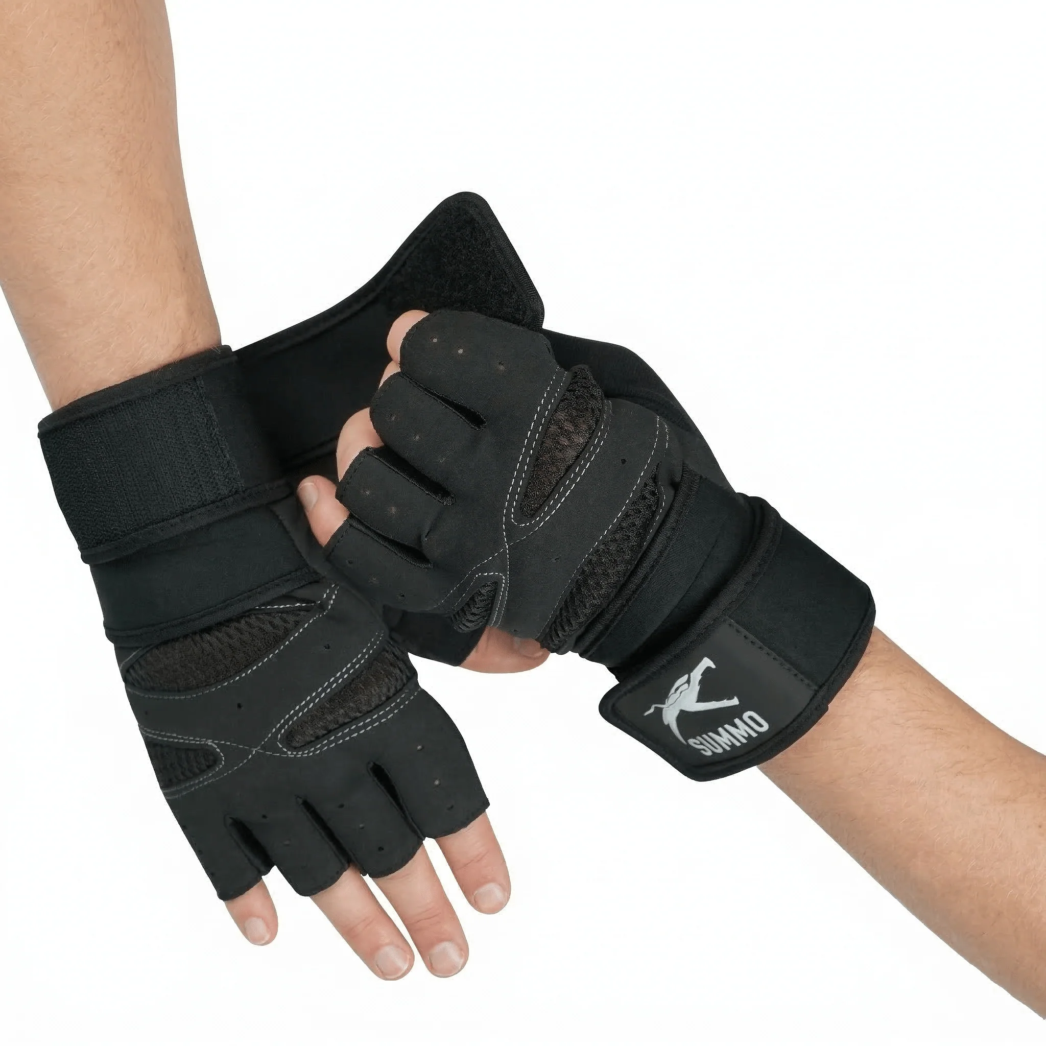Hex-Grip Vented Black Weightlifting Gloves - Image 6