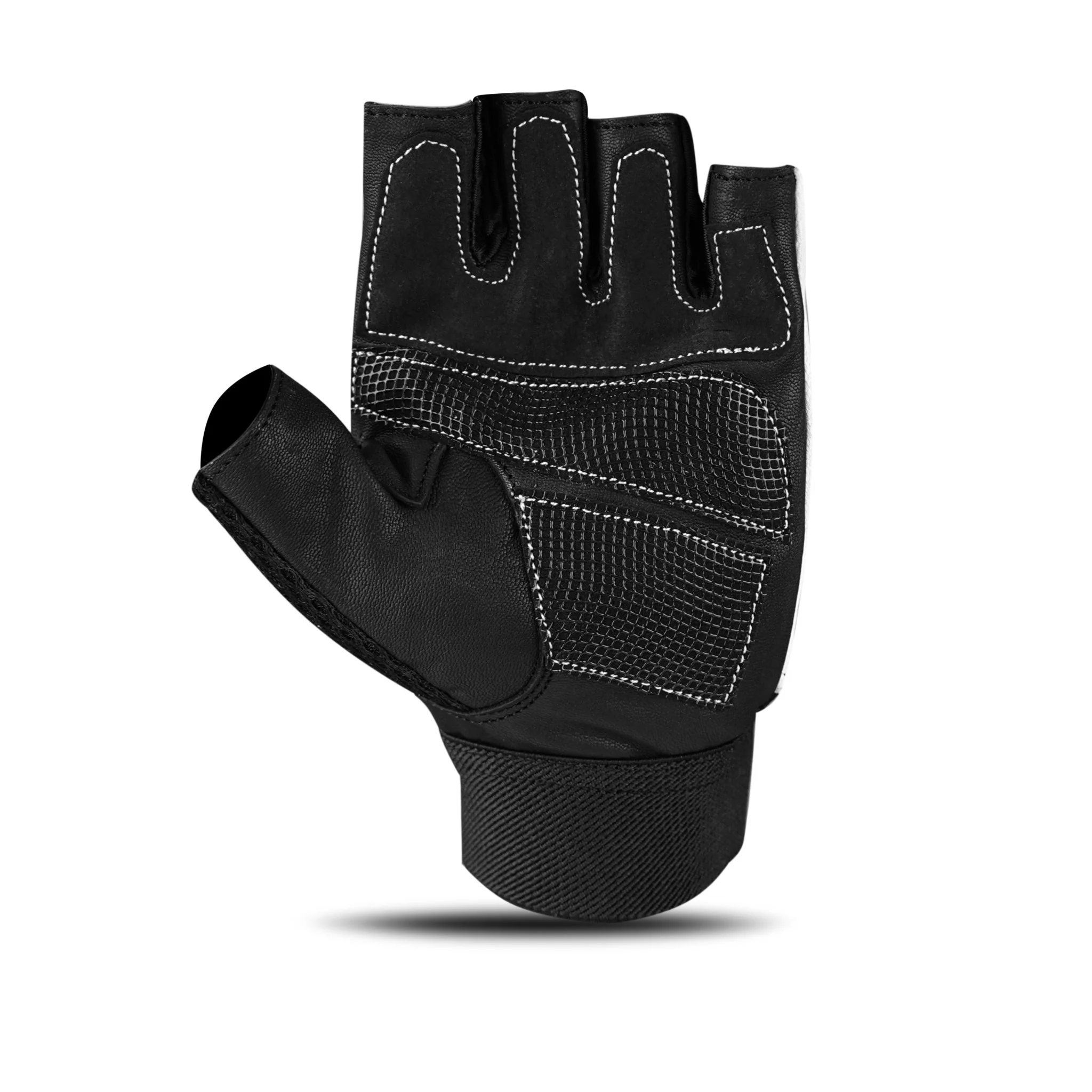 Maximus White Weightlifting Gym Gloves - Image 3