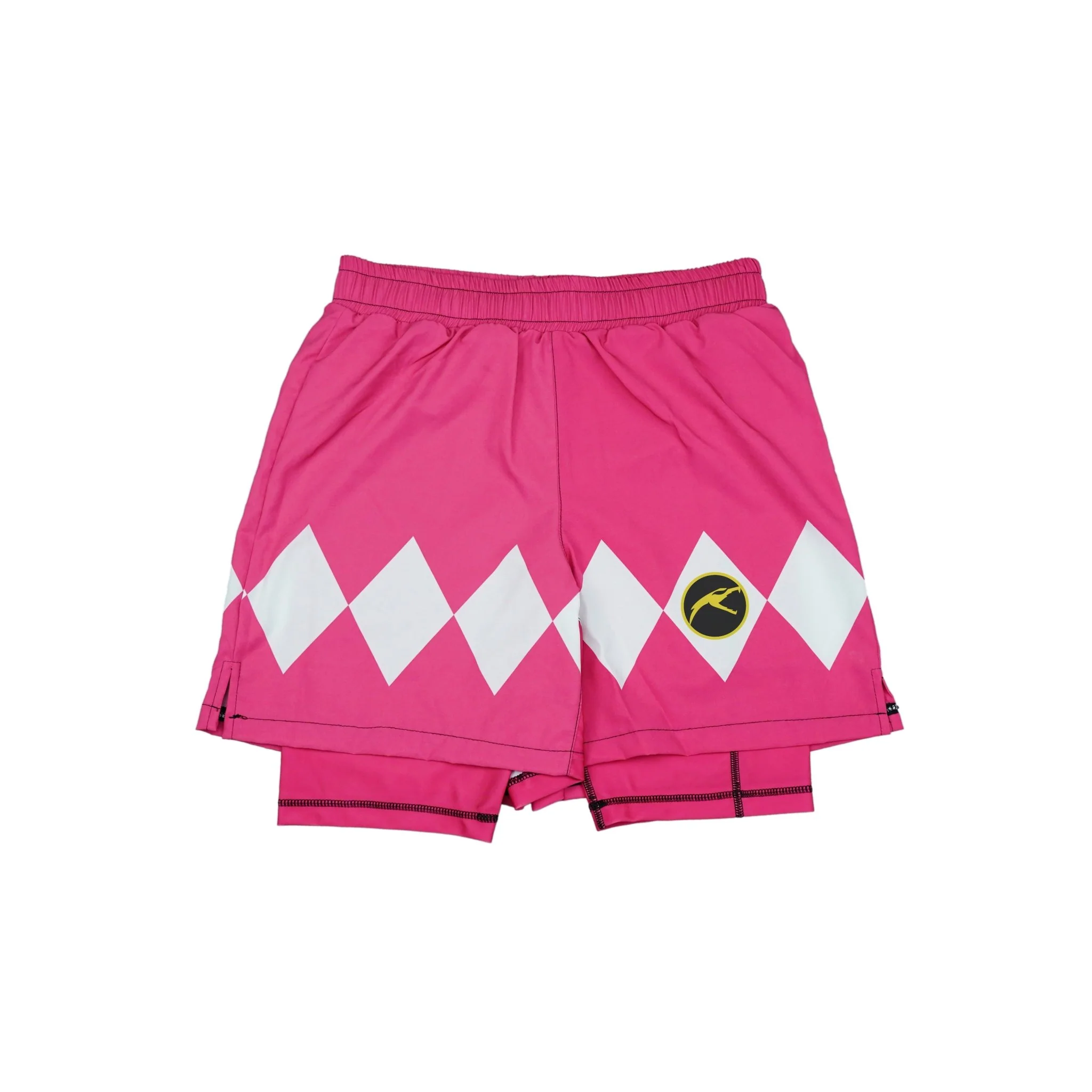 Mighty Morphin Grappler - Pink 2 In One Training Shorts - Image 5