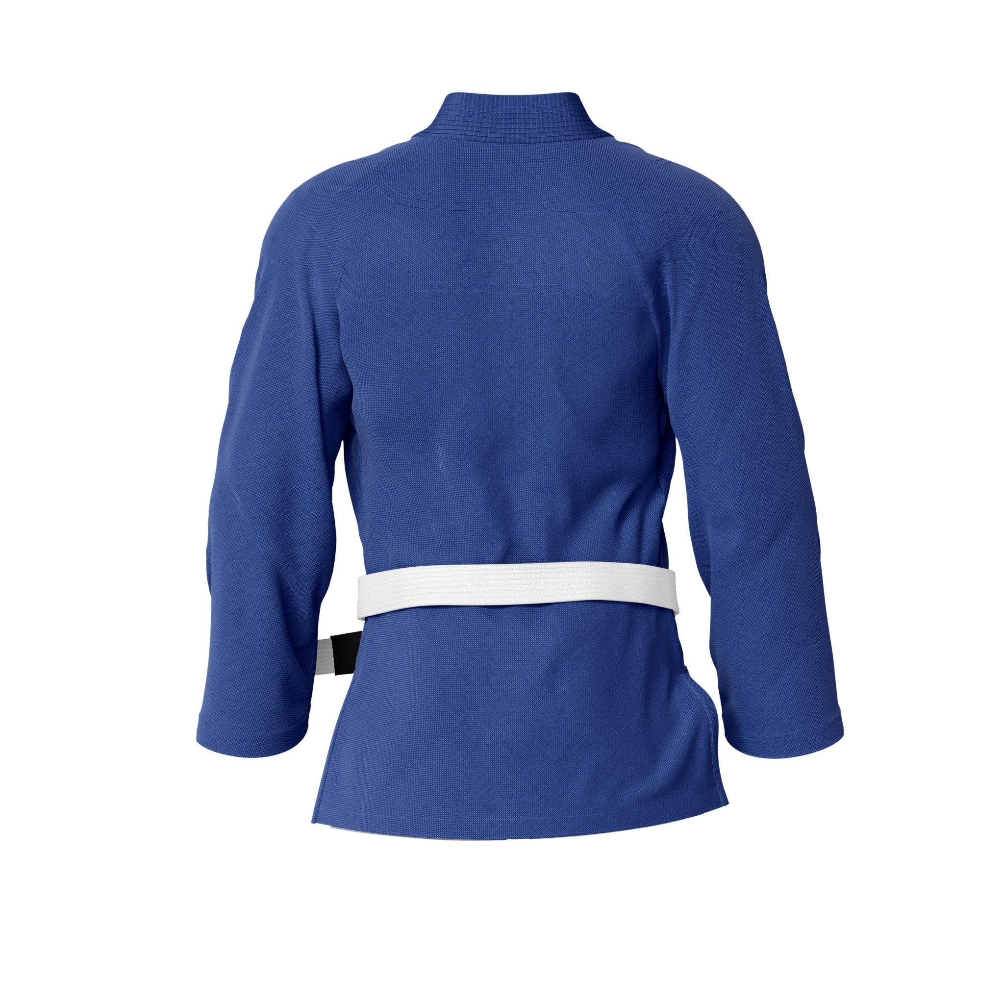 Plain Blue Brazilian Jiu Jitsu Gi Jacket - Image 3