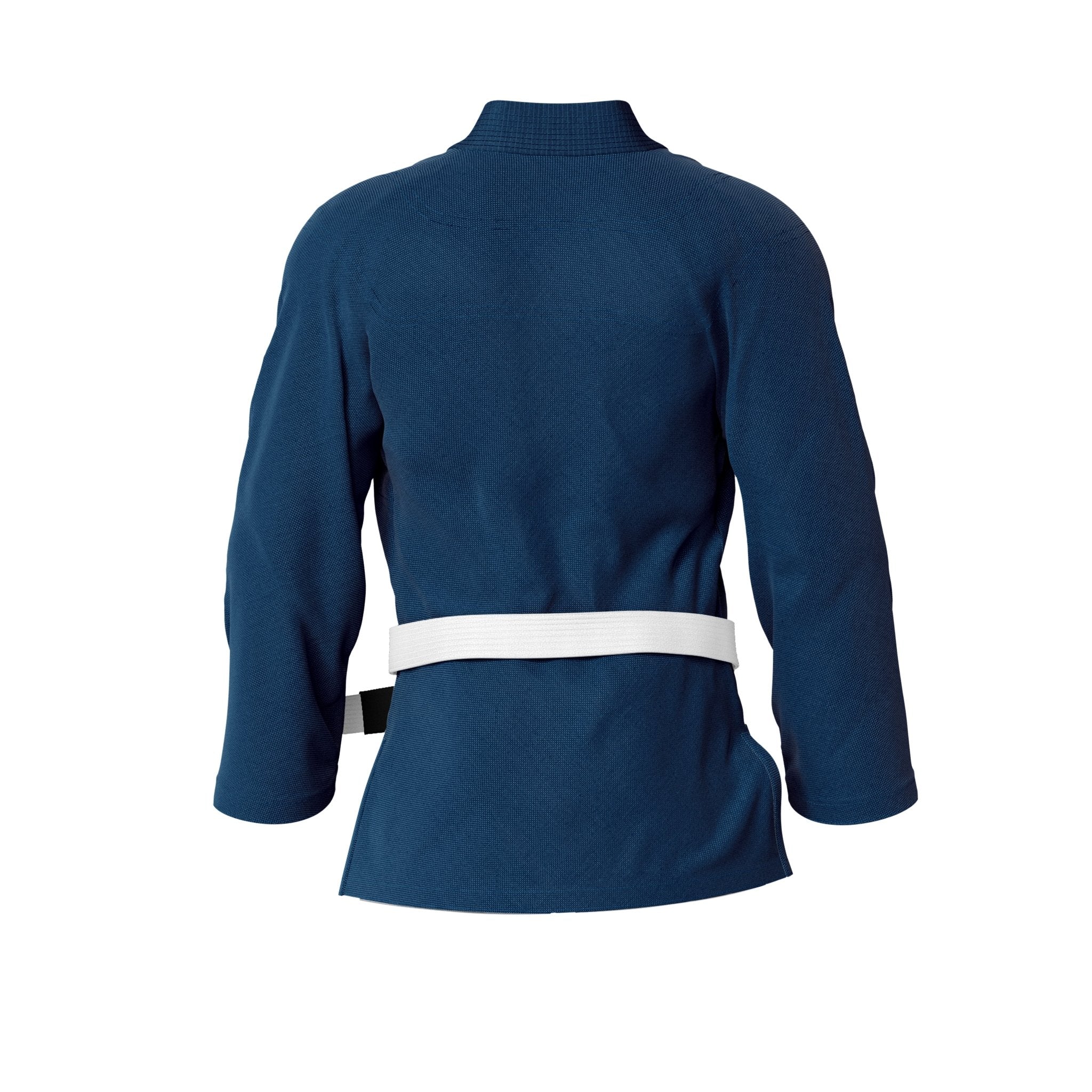 Plain Navy Blue Brazilian Jiu Jitsu Gi Jacket - Image 3