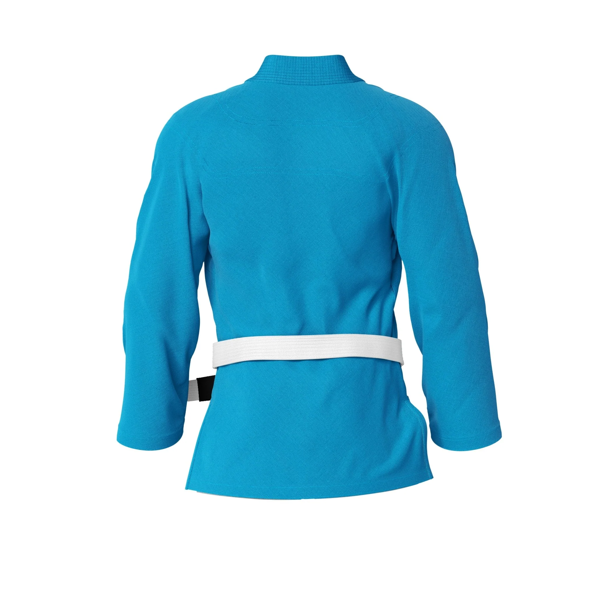 Plain Sky Blue Brazilian Jiu Jitsu Gi Jacket - Image 3