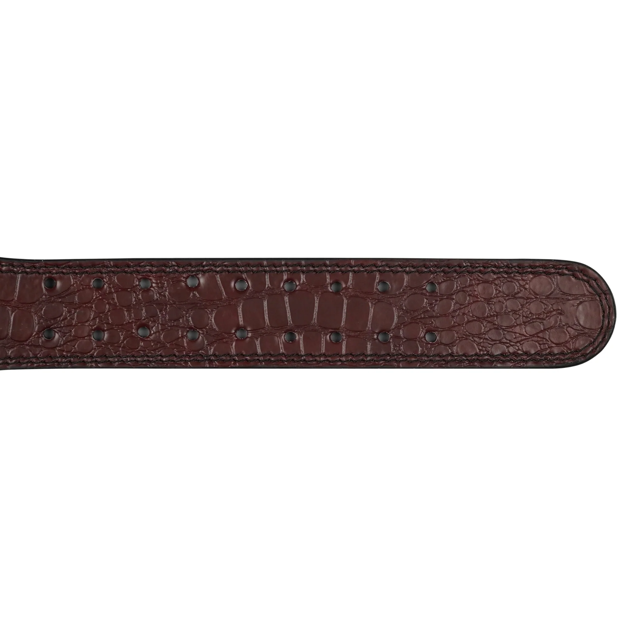 Predator Brown Double Prong Leather Weightlifting Belt - Image 4