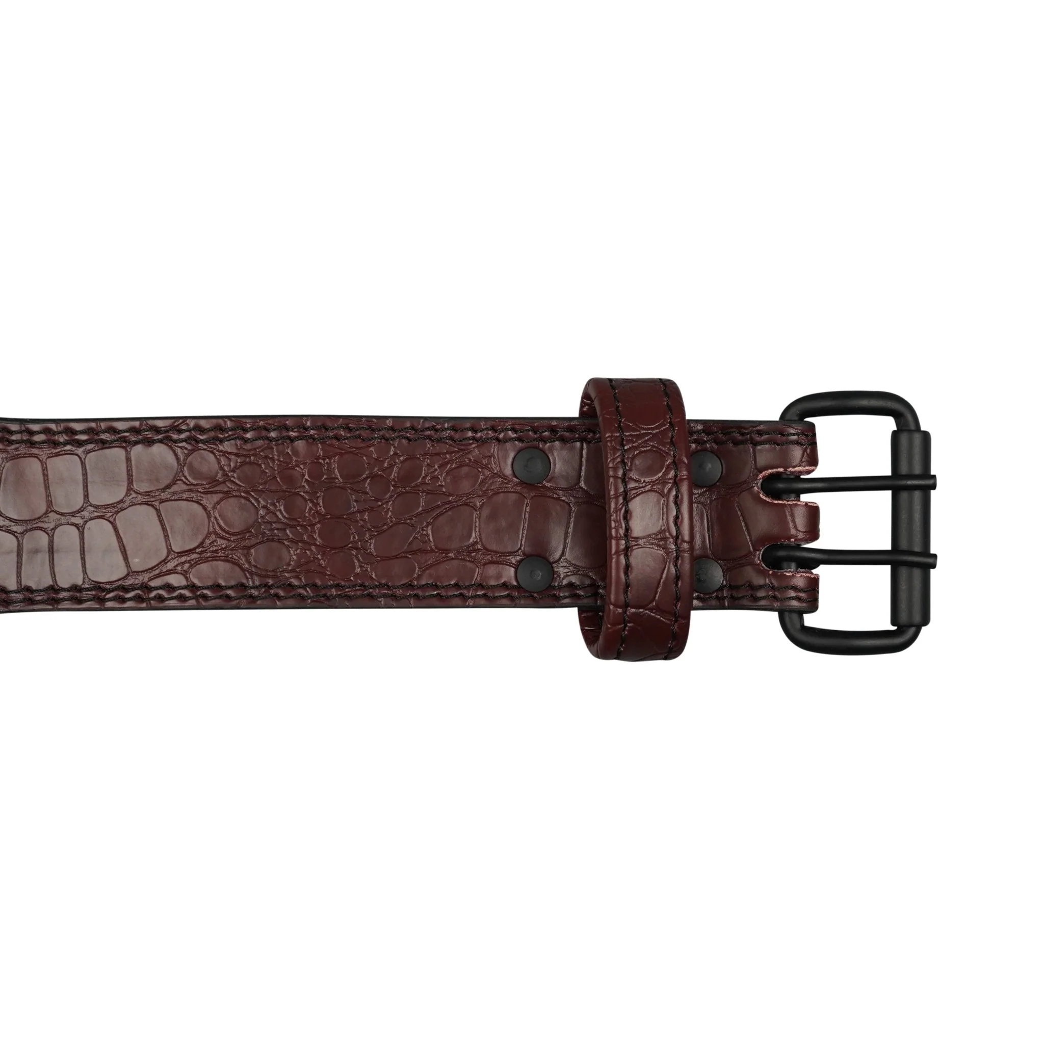 Predator Brown Double Prong Leather Weightlifting Belt - Image 5
