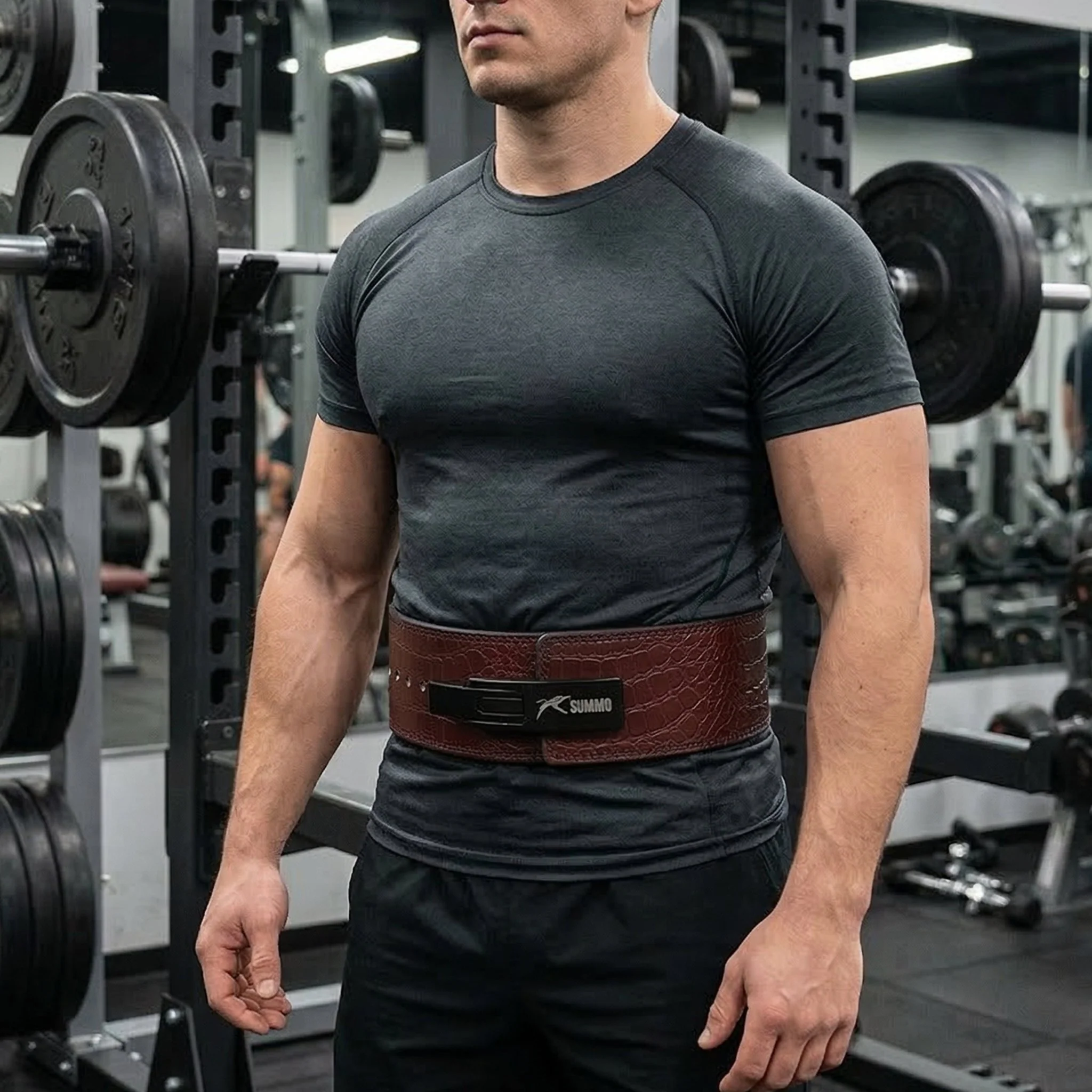 Predator Brown Leather Weight Lifting Belt - Image 7