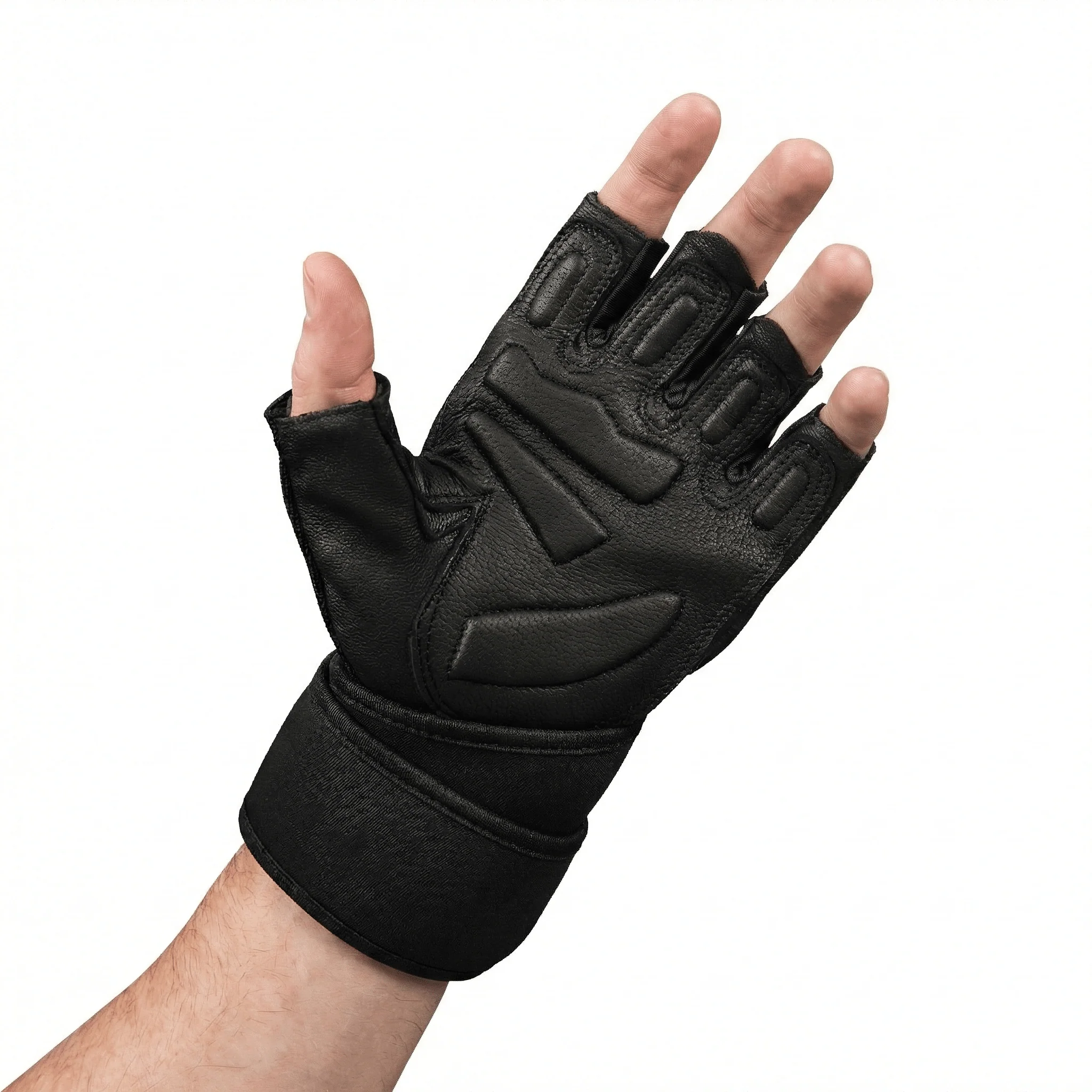 Pro-Wrap Leather Weightlifting Gloves - Image 4