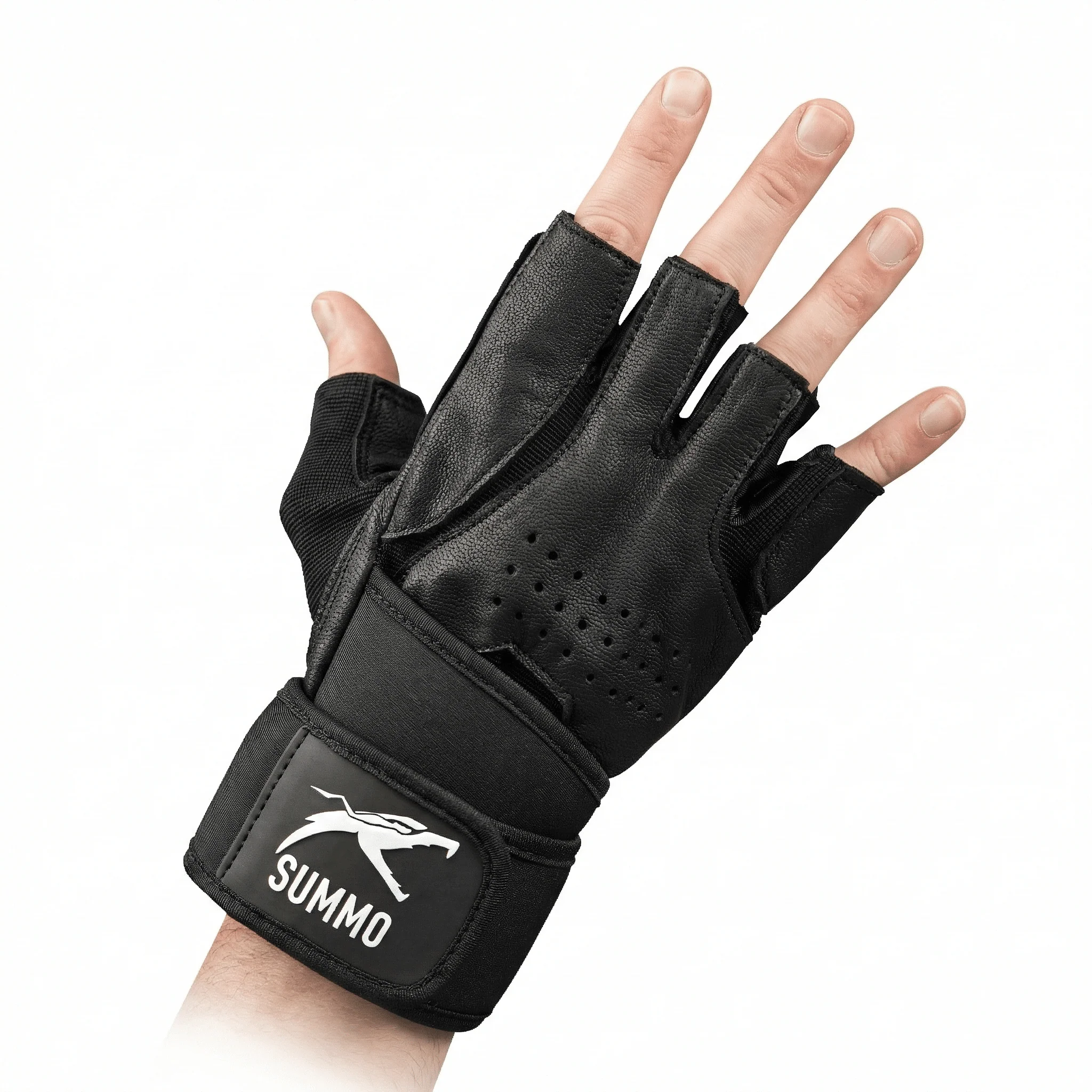 Pro-Wrap Leather Weightlifting Gloves - Image 5