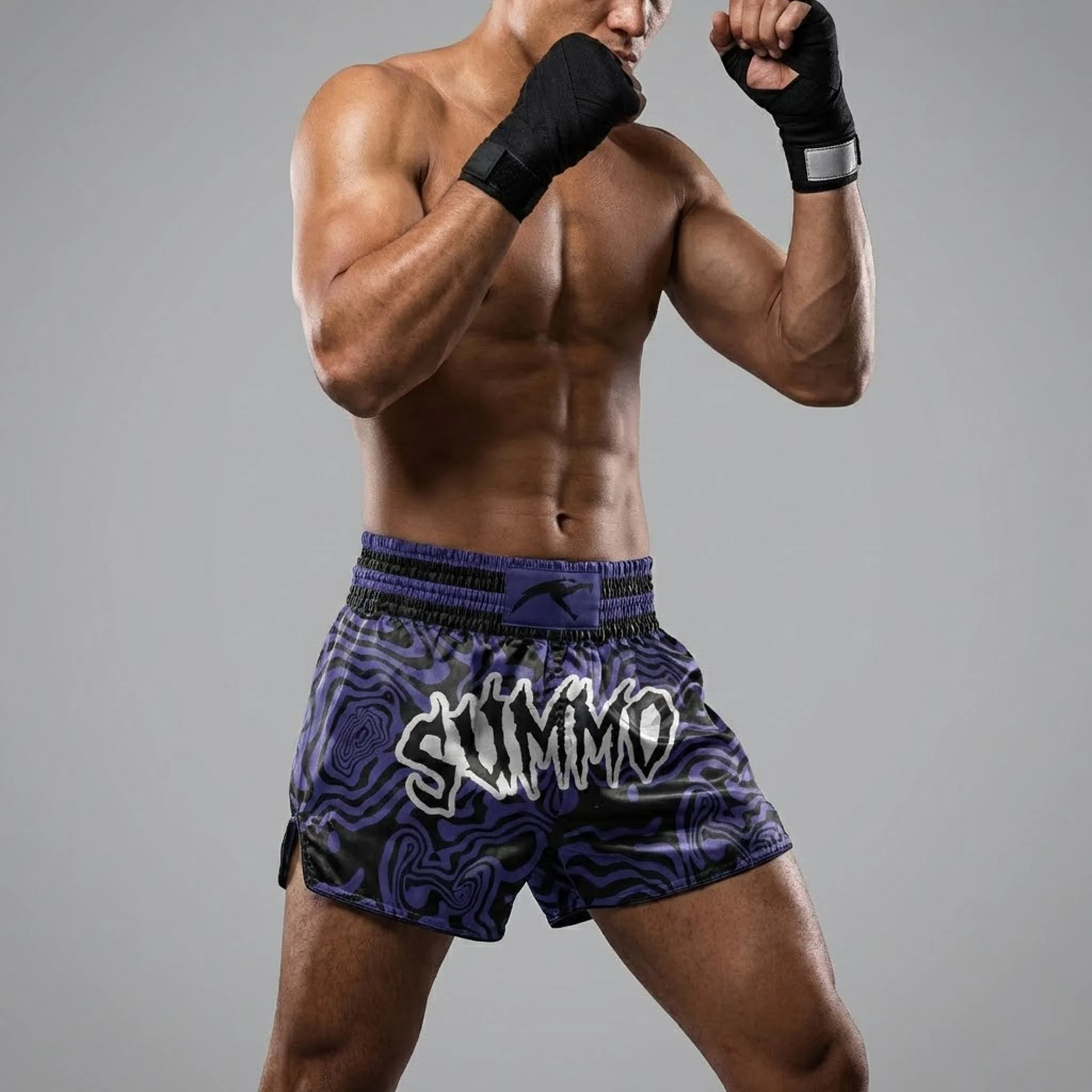 Purple Damascus Muay Thai Shorts - Image 3