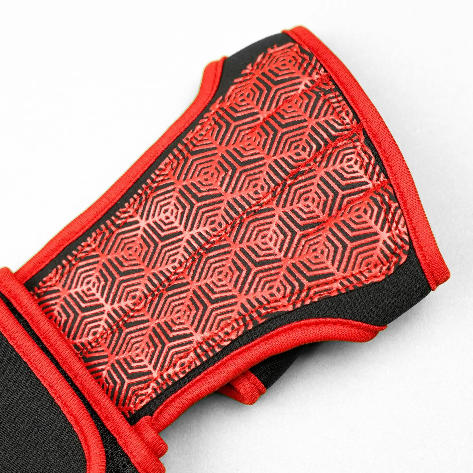 Red Hex-Traction Weightlifting Grips - Image 4