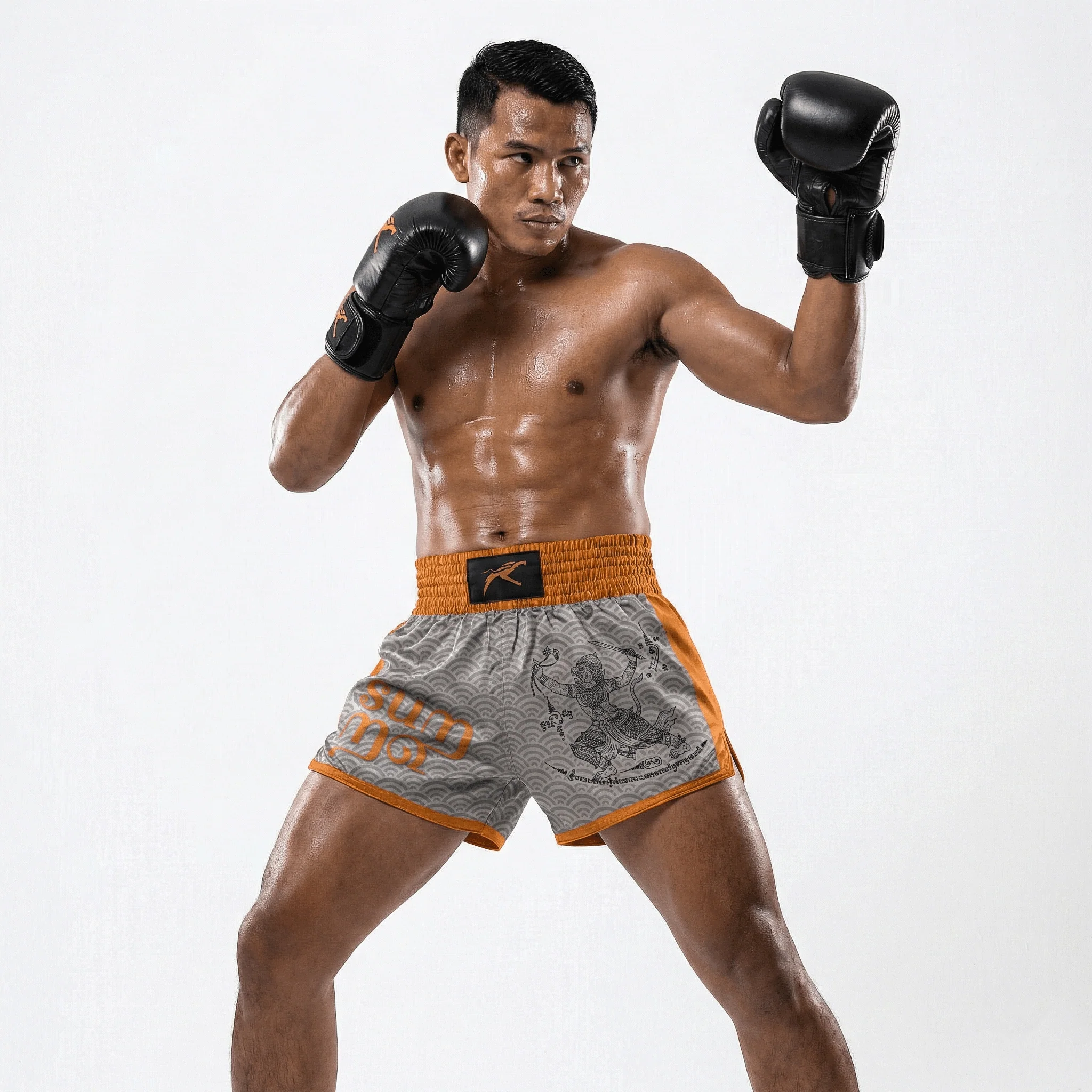 Silver Wave Muay Thai Shorts - Image 3