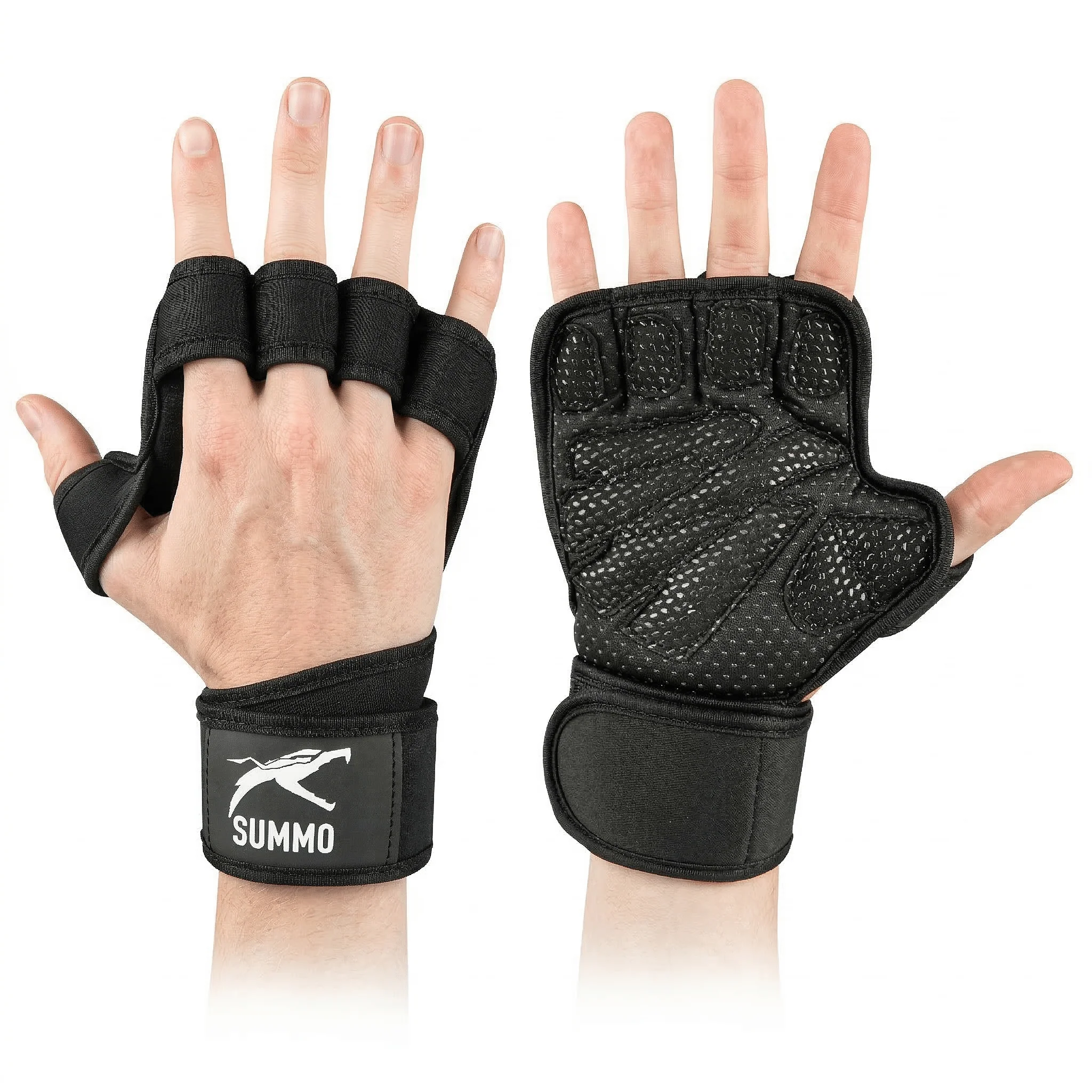 Textured Stealth Weightlifting Grips - Image 3