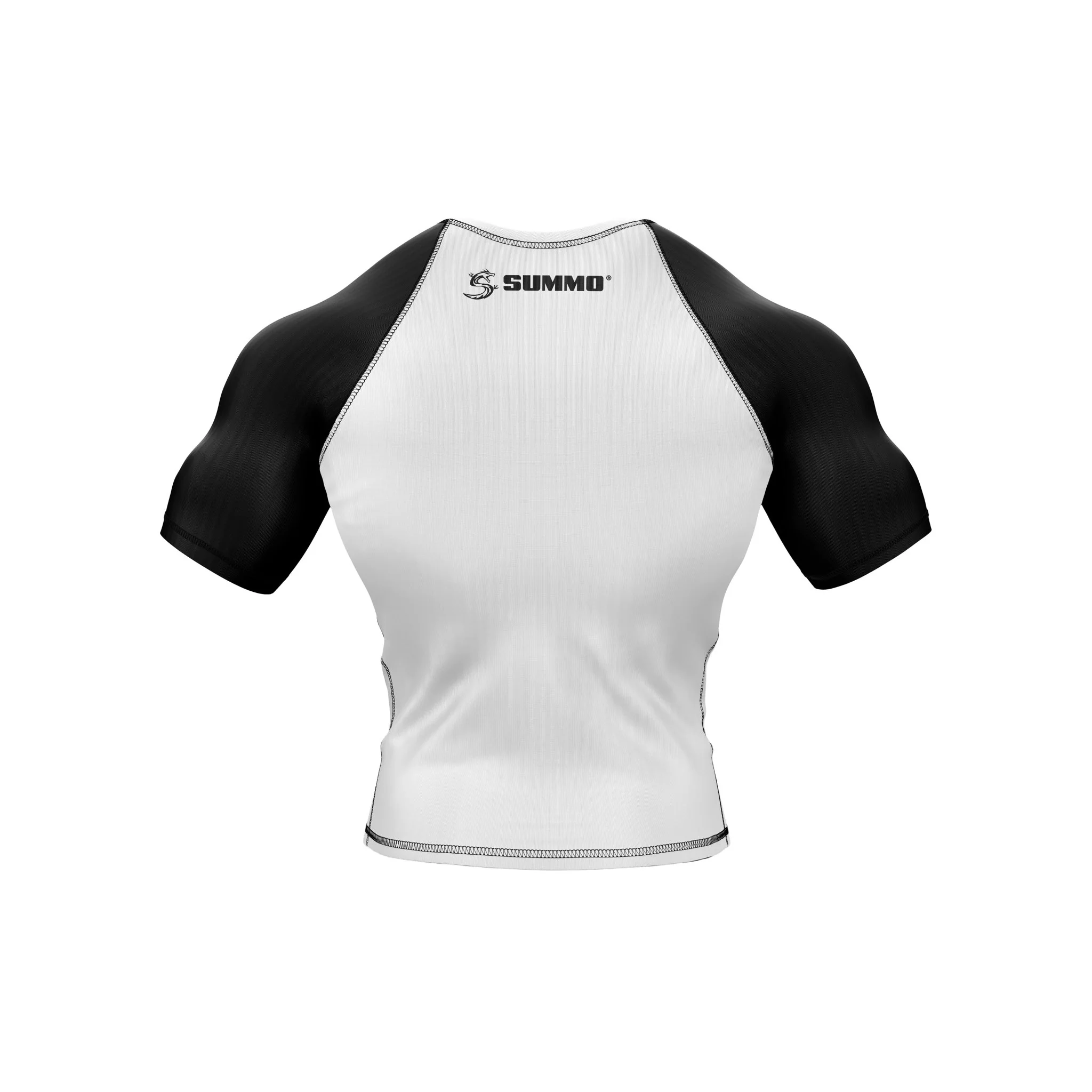 White with Black Sleeves Ranked Rashguard - Image 6