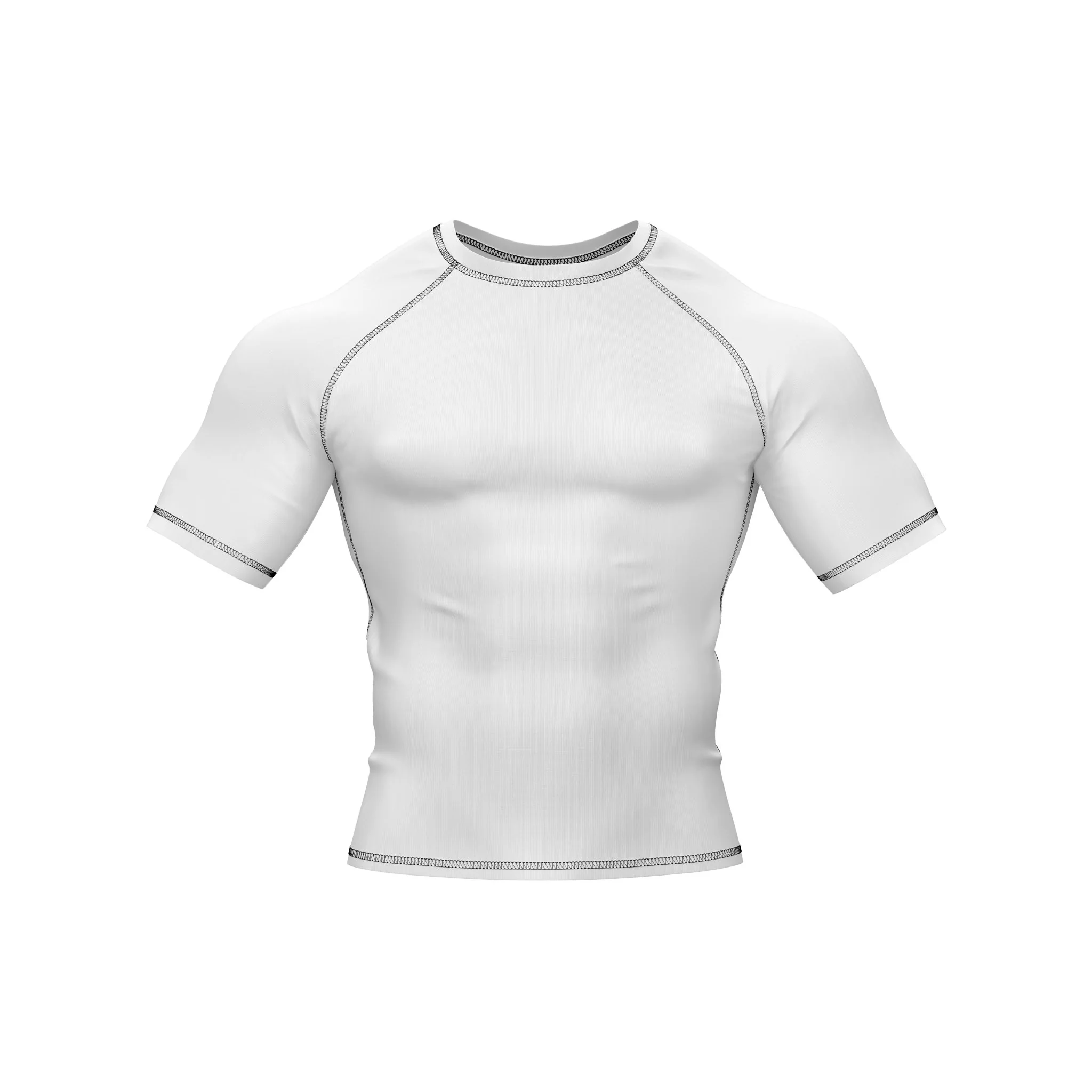 White with White Sleeves Ranked Rashguard - Image 4