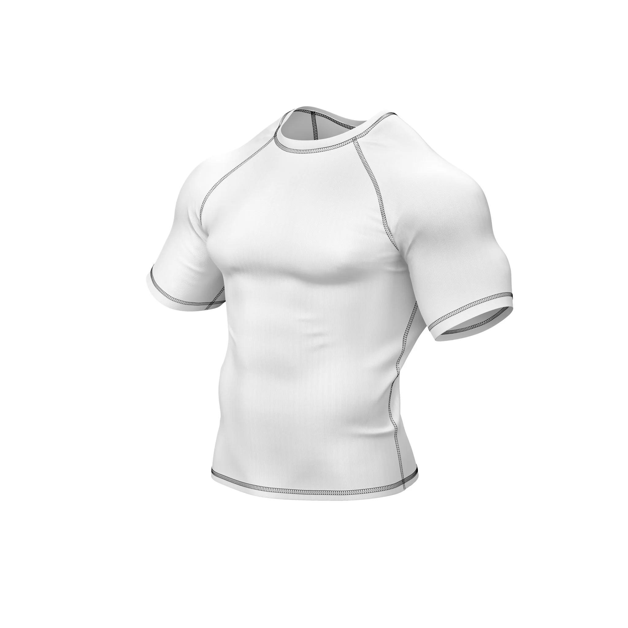 White with White Sleeves Ranked Rashguard - Image 5